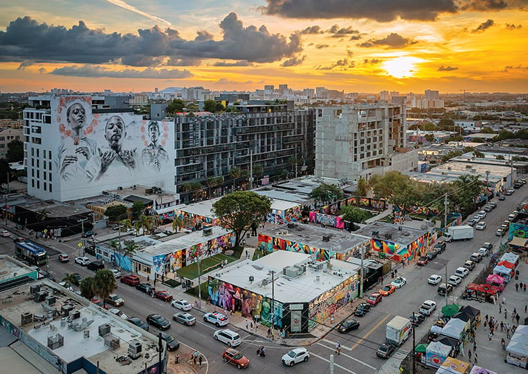 Wynwood Walls Aerial View